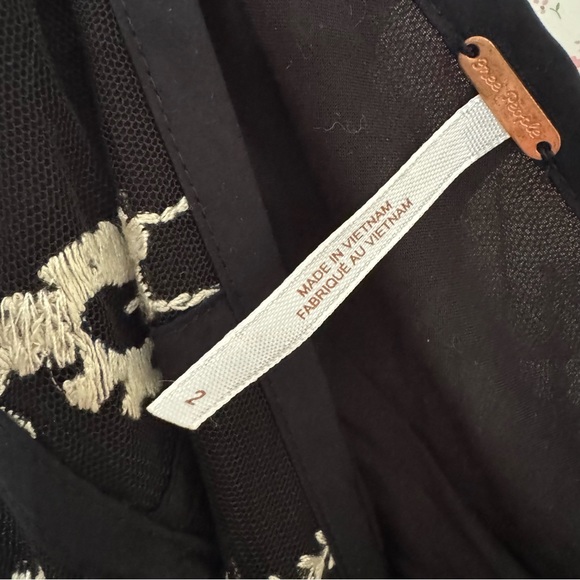 Free People Windswept Black Floral Embroidered Sheer Mesh Maxi - Picture 9 of 9